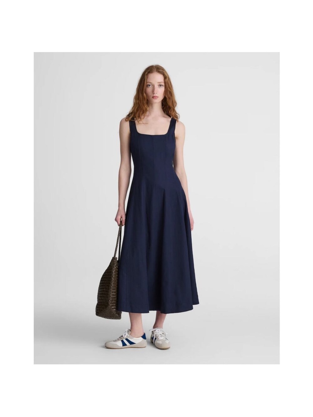 Madewell Rylee Midi Dress Navy